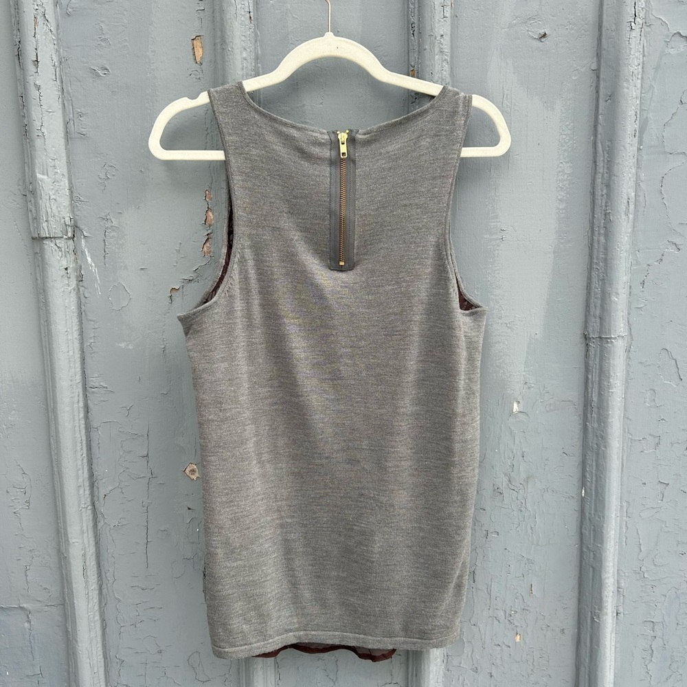 J Crew Merino blend lace front tank, size L - Picture 2 of 5